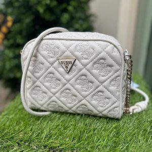 GUESS Adelasia Mini Crossbody Bag 4G logo White