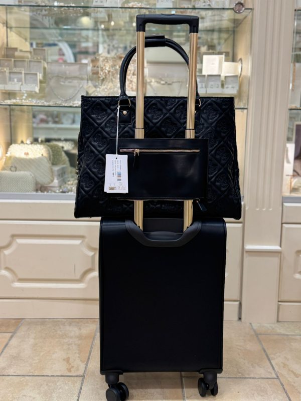 GUESS Adelasia Embossed 4G Logo Shopper Bag Black - Image 5