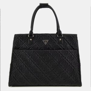 GUESS Adelasia Embossed 4G Logo Shopper Bag Black