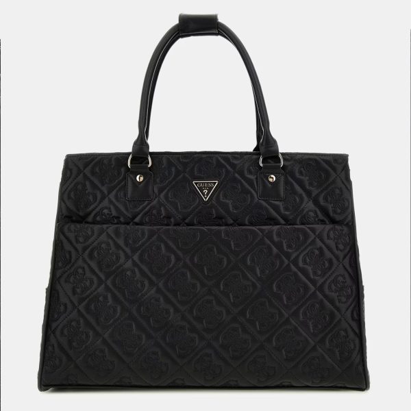 GUESS Adelasia Embossed 4G Logo Shopper Bag Black