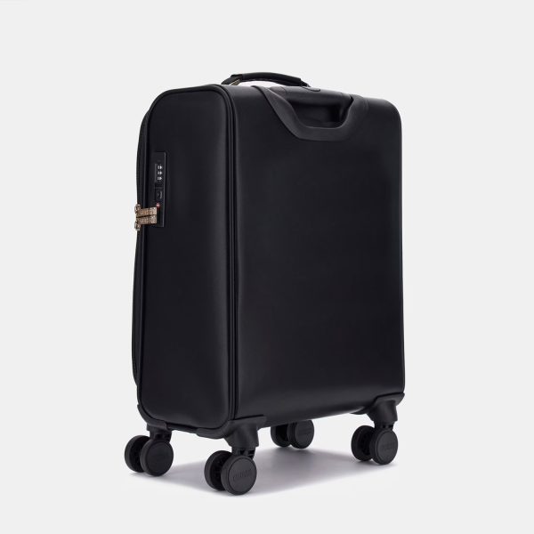 GUESS Adelasia Embossed 4G Logo Wheeled Suitcase Black - Image 2