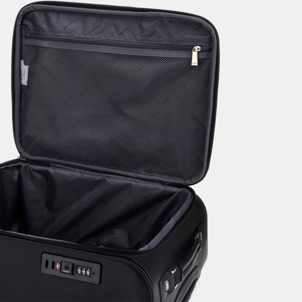 GUESS Adelasia Embossed 4G Logo Wheeled Suitcase Black - Image 8