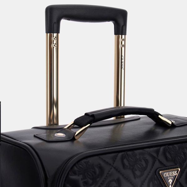 GUESS Adelasia Embossed 4G Logo Wheeled Suitcase Black - Image 7