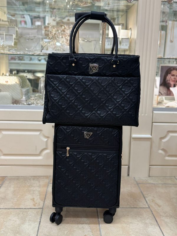 GUESS Adelasia Embossed 4G Logo Shopper Bag Black - Image 6