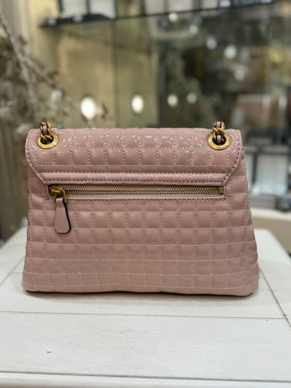 GUESS Tia Patent Leather Crossbody Bag Rose - Image 2