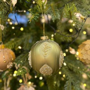 Green Gold with Pearl Bead Decoration Bauble