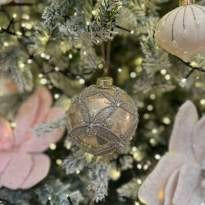 Silver & Gold with Glitter Detail Bauble
