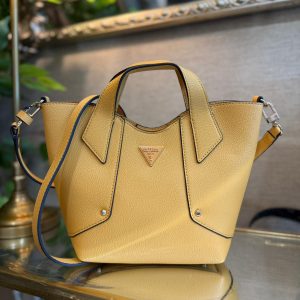 GUESS Darcy Logo Mini Handbag Amber