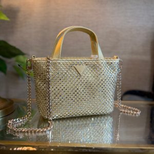 GUESS Tasmin Rhinestones Handbag Gold