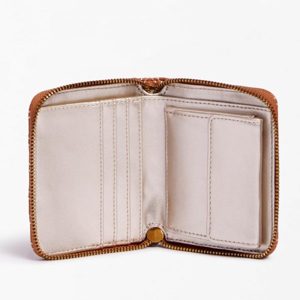 GUESS CESSILY MINI WALLET QUILTED COGNAC - Image 3