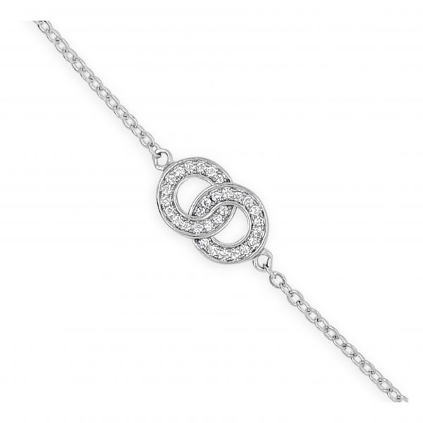 Absolute Sterling Silver Cubic Zirconia Bracelet SB140SL