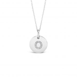 Absolute Sterling Silver Initial Necklace Letter O SI100