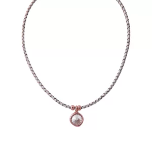 SILVER SHADE LEATHER NECKLACE