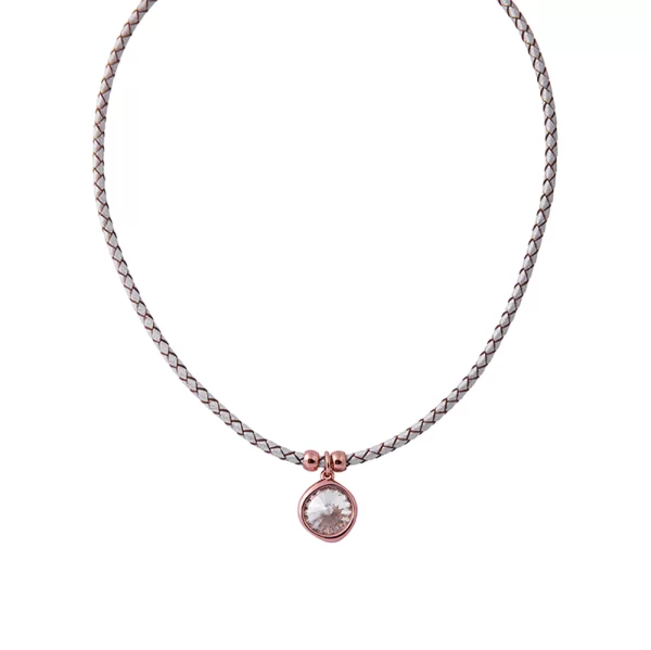 SILVER SHADE LEATHER NECKLACE