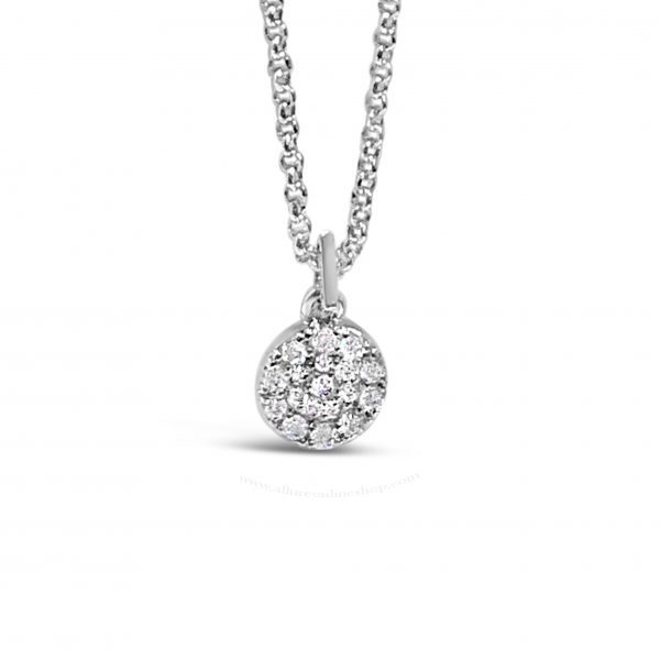 Jewel by Absolute JP228SL Tiny Pavé Silver Necklace