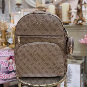 GUESS Power Play Maxi Backpack Beige 4G logo
