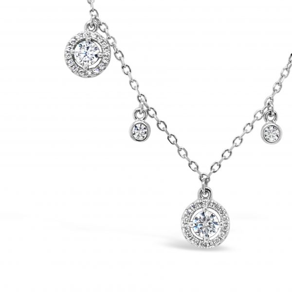 Absolute Sterling Silver Necklace Multi Cluster Charm SN100SL - Image 3