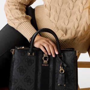 GUESS Erenia 4G Logo Handbag Black Logo