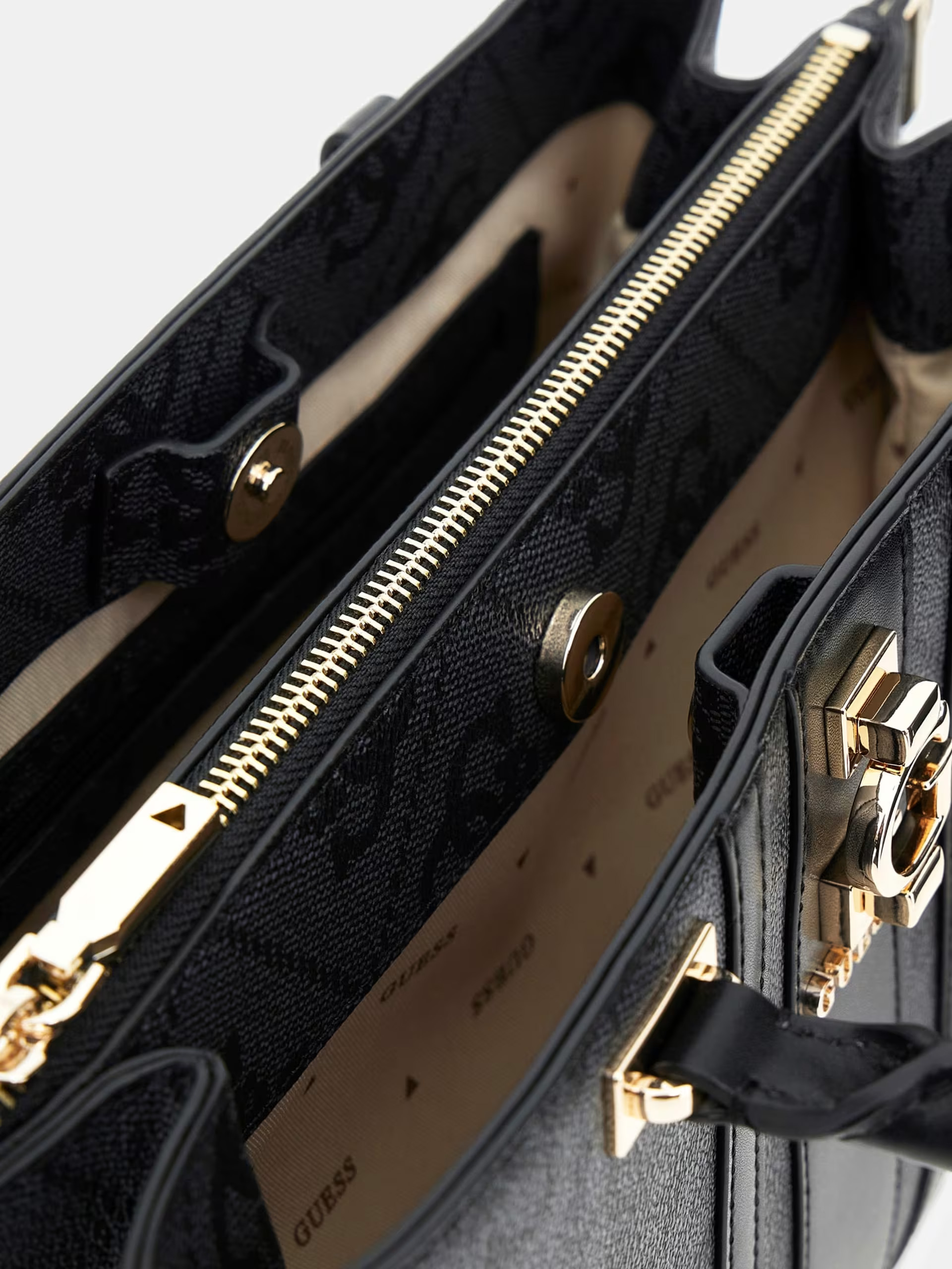 GUESS Erenia 4G Logo Handbag Black Logo - Image 4