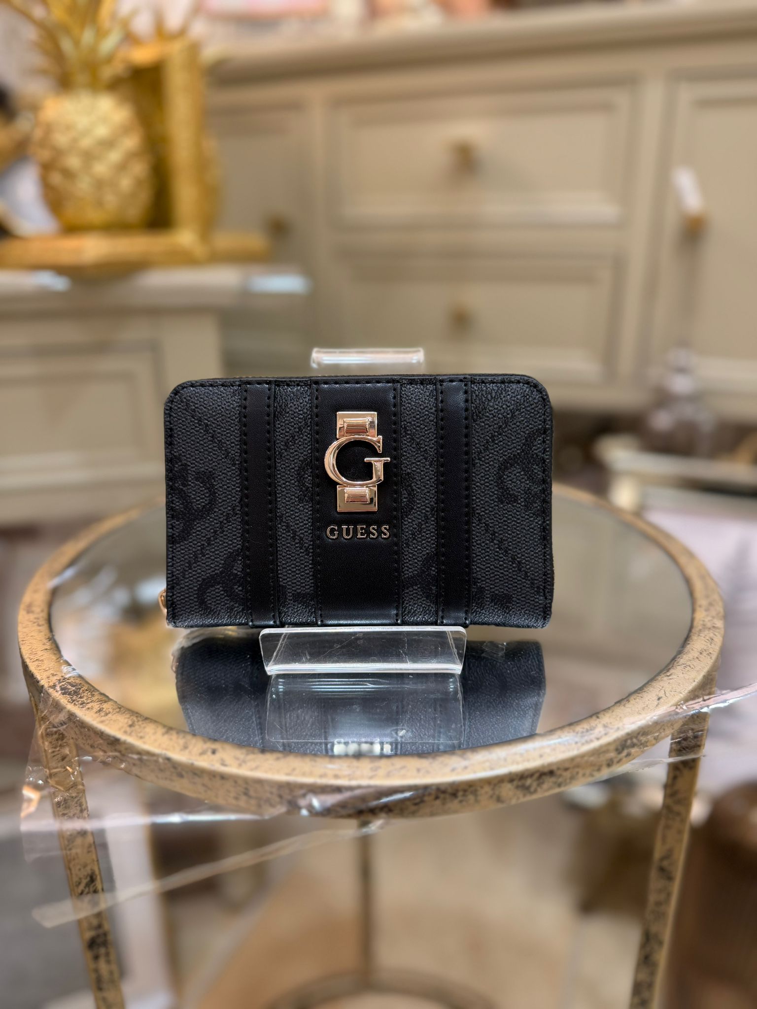GUESS Erenia Wallet Black Logo