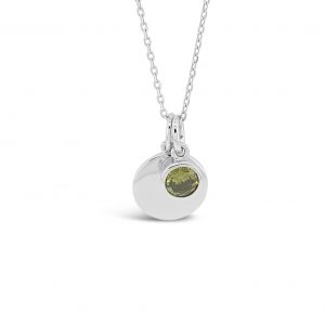 Absolute Sterling Silver Birthstone Collection Necklace - August SP200