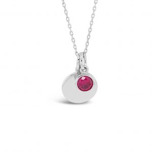Absolute Sterling Silver Birthstone Collection Necklace - July SP200