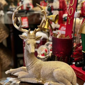 Reindeer 29cm Gold - laying down