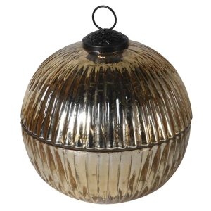 Balsam Cedar Gold Candle Pot Medium 13cm