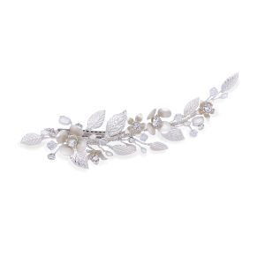 Silver Poppy Crystal Hairclip