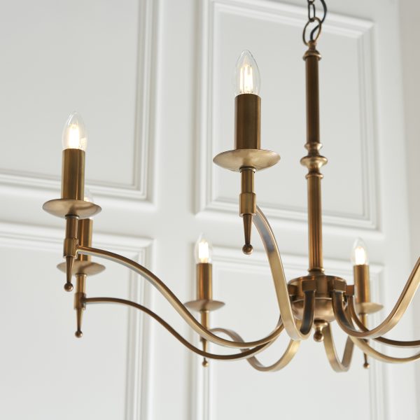 Antique Brass 8lt Pendant - Image 4