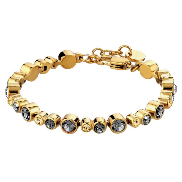 TERESIA Gold & Grey Crystals Bracelet Gold