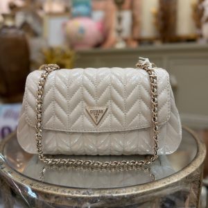GUESS Cheryl Quilted Handbag Stone