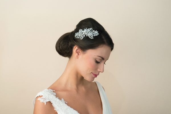 Treasure Pearl & Swarovski Crystal Leaf & Flower Detail - Image 2