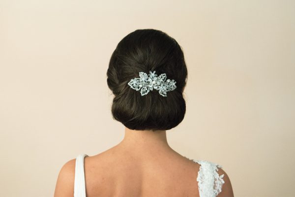 Treasure Pearl & Swarovski Crystal Leaf & Flower Detail - Image 3