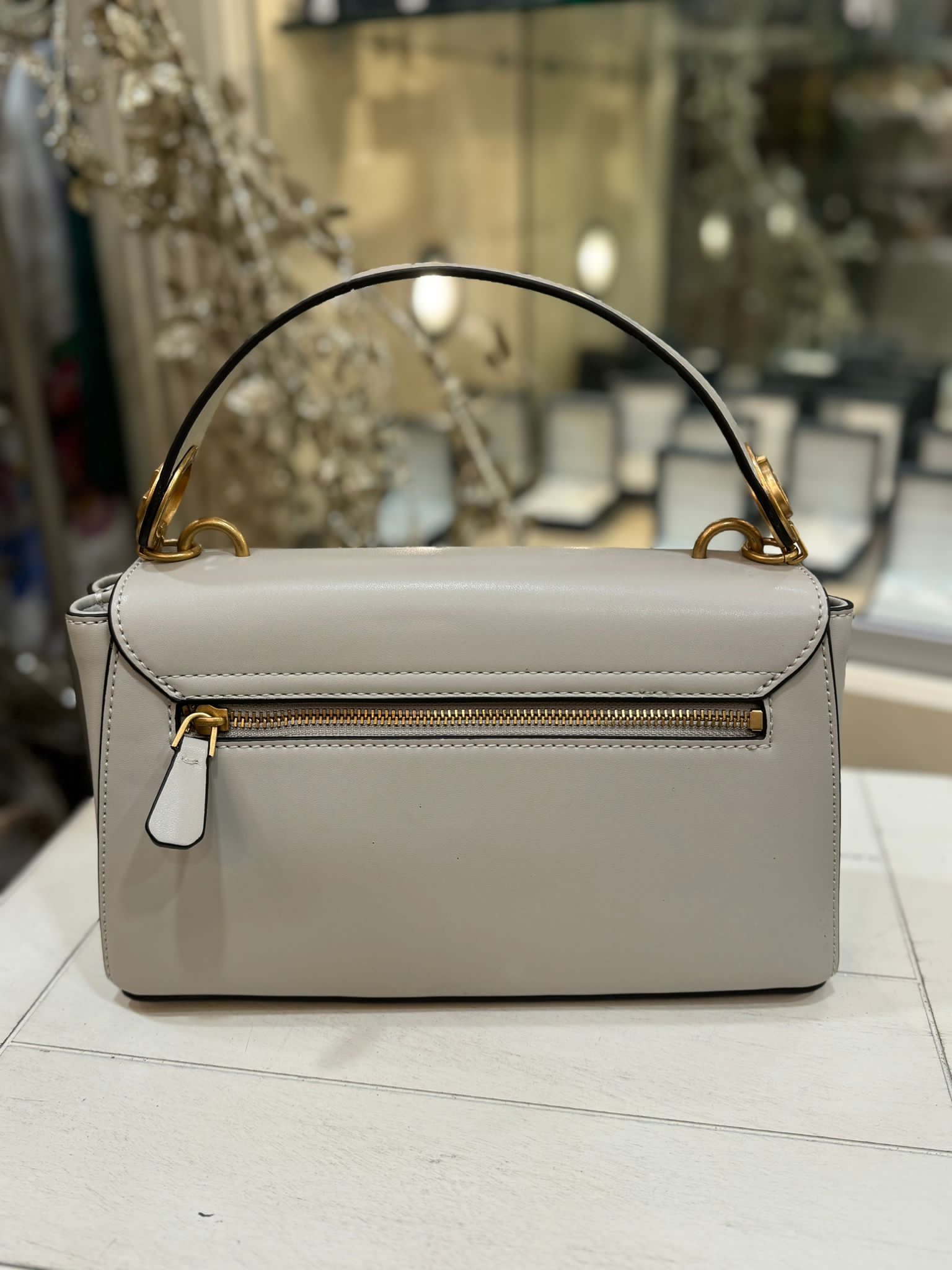 GUESS Masie Shoulder Bag Stone Coloured - Image 2