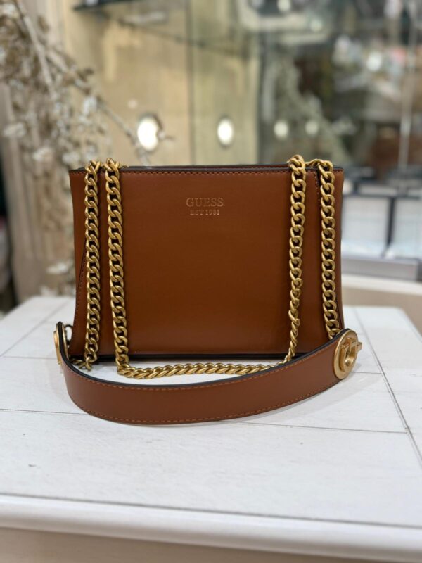 GUESS Masie Mini Crossbody Bag Cognac