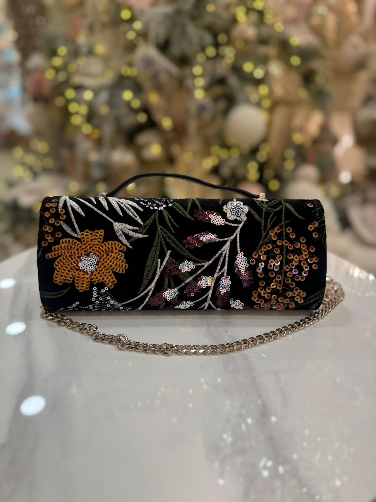 GUESS Zalina Floral-Embroidery Mini Crossbody Black Multi - Image 2