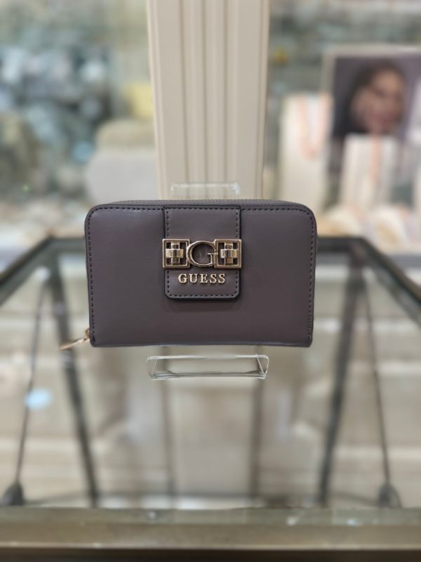 GUESS Jane Mini Wallet Dark Taupe
