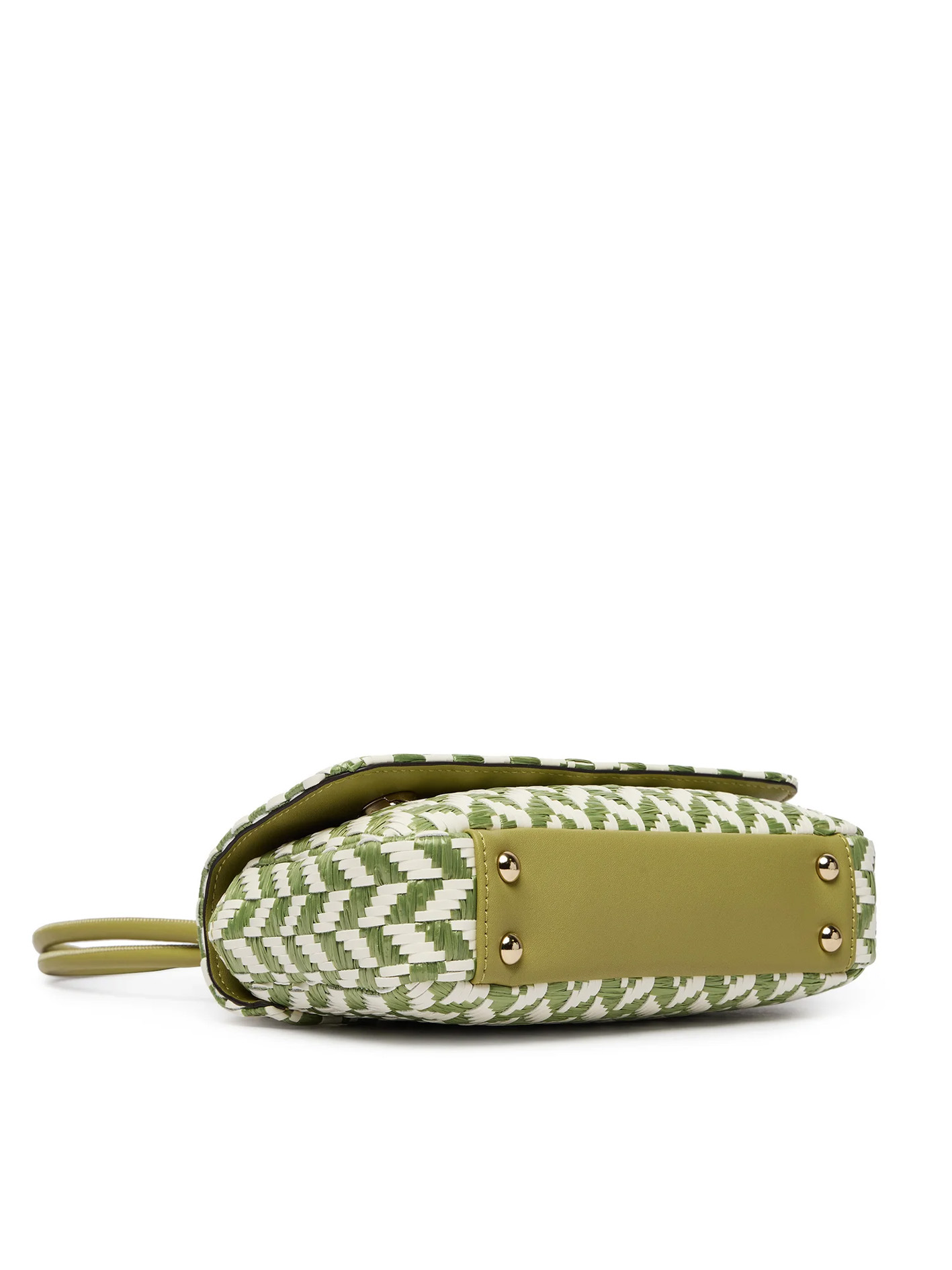 GUESS Tessi Baided Handbag Olive/White - Image 4