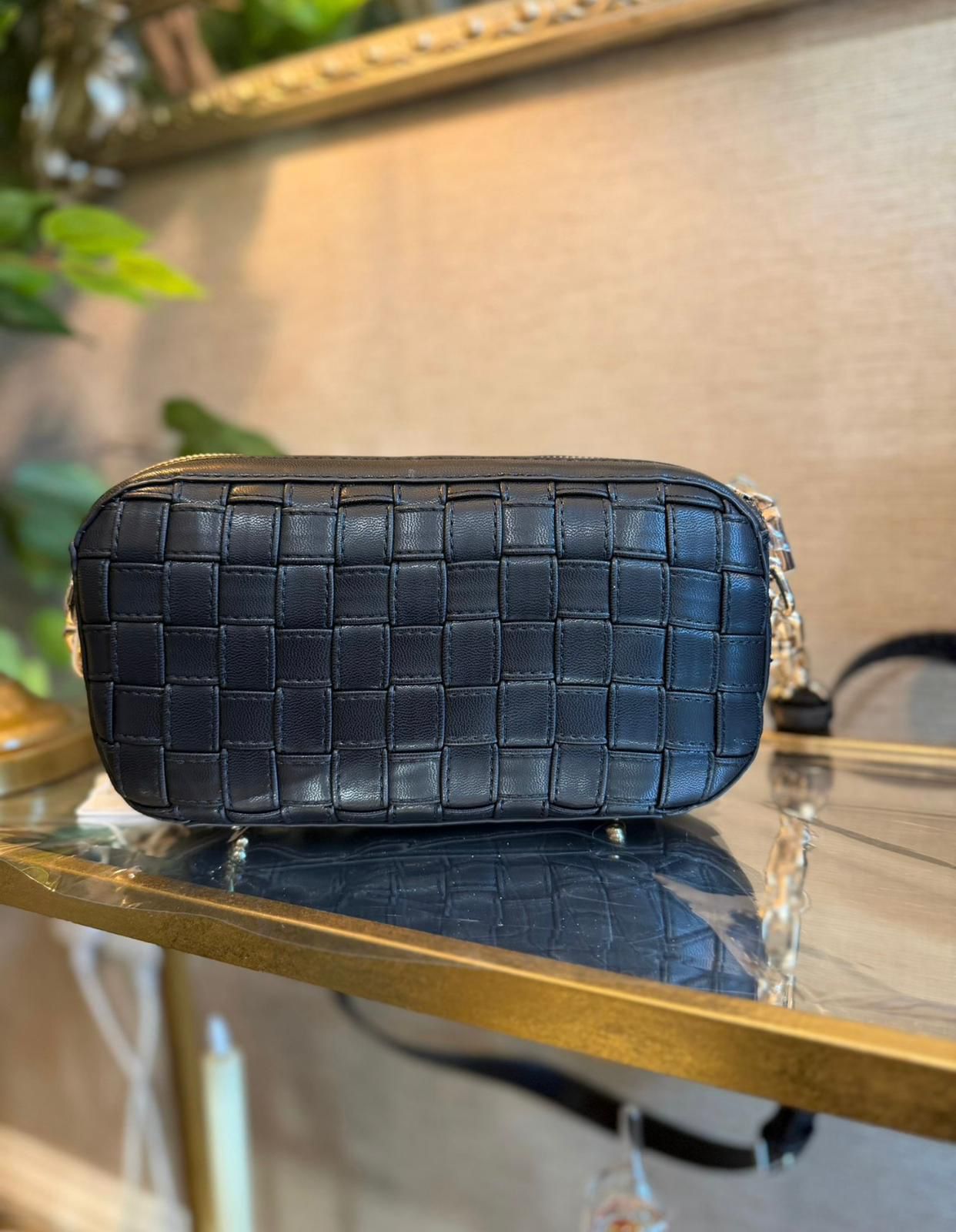 GUESS Sandy Braided Handbag Black - Image 2