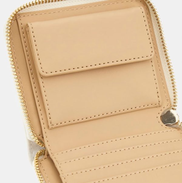 GUESS Mirema Woven Mini Wallet Off White - Image 5