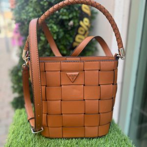 GUESS Maylee Bucket Bag Brown
