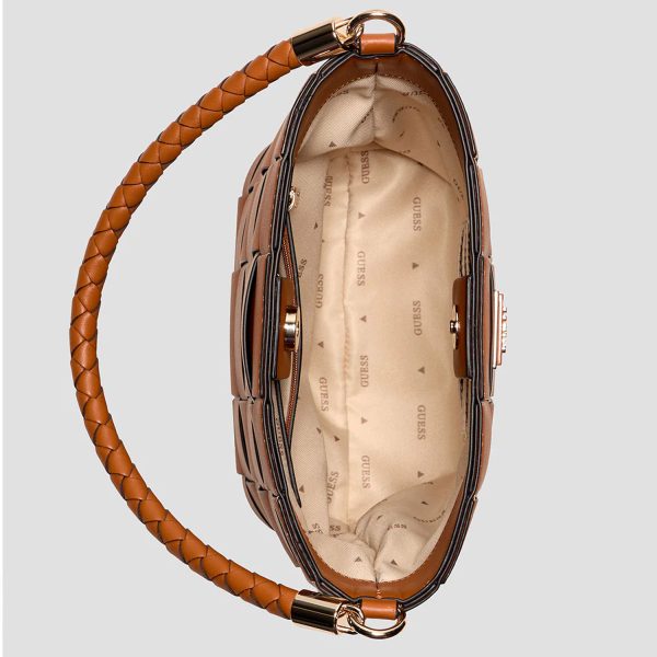 GUESS Maylee Bucket Bag Brown - Image 4