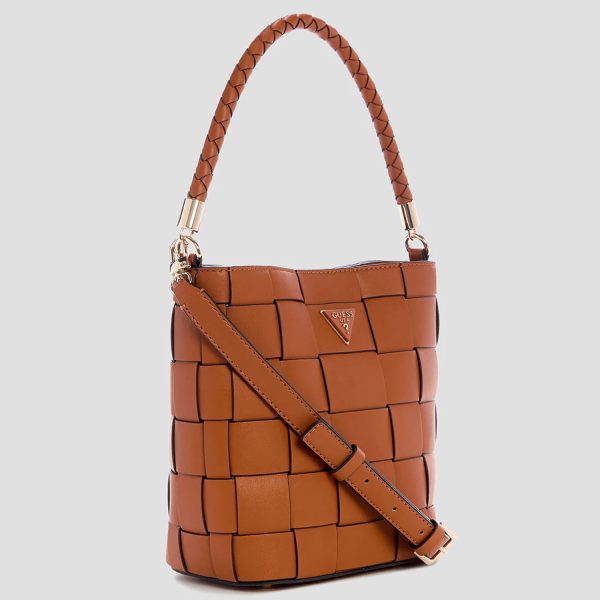 GUESS Maylee Bucket Bag Brown - Image 3