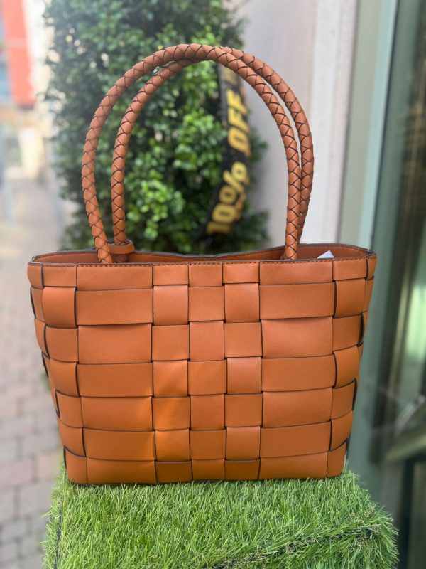 GUESS Maylee Braided Shopper Bag Brown - Image 2