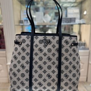GUESS Beyza Travel Black/Beige Logo