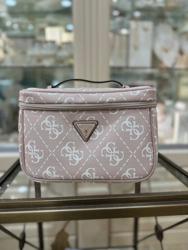 GUESS Berta Travel 4G Logo Beauty Case Light Beige