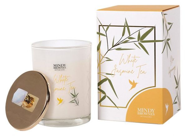 White Jasmine Tea Scented Candle Zen03