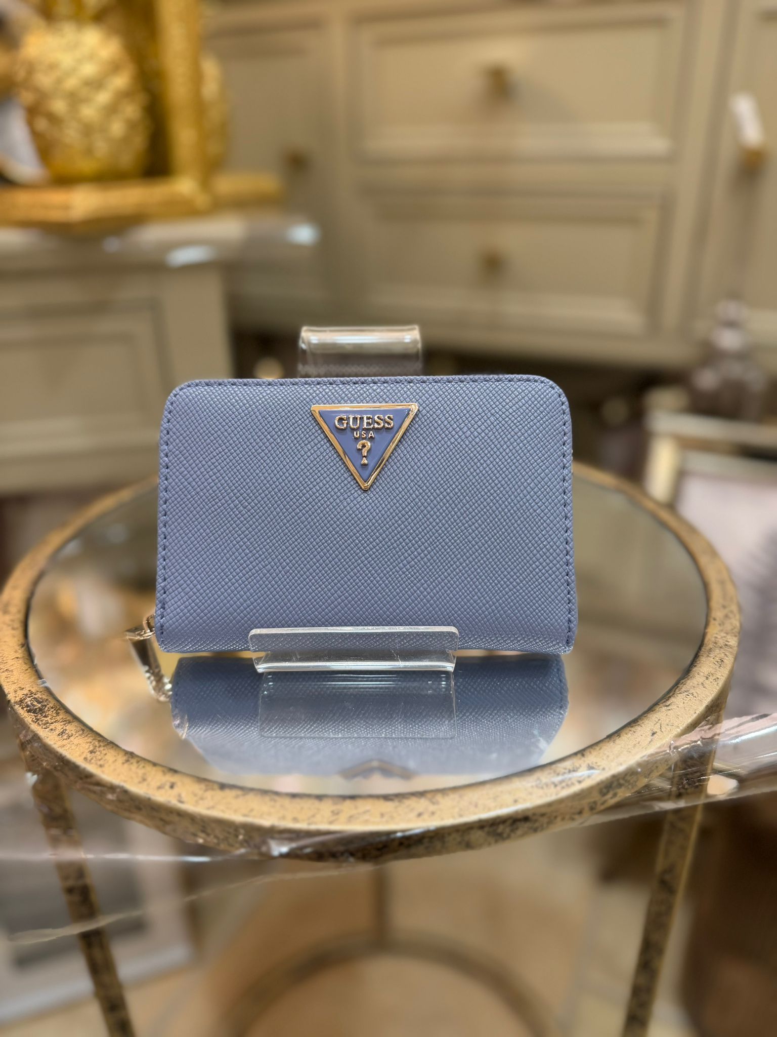 GUESS Laurel Saffiano Wallet Blue