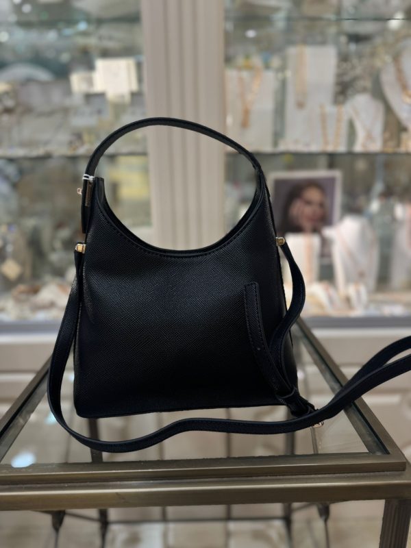 GUESS Rosalba Saffiano Mini Hobo Black - Image 5